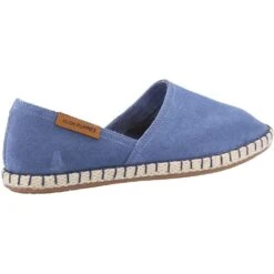Hush Puppies Womens Mim Suede Slip On Flat Espadrille Shoes -BreezeSole Shoes Store hus598 blue 03