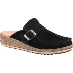 Hush Puppies Womens Sorcha Mule Nubuck Suede Slip On Sliders