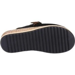 Hush Puppies Womens Sorcha Mule Nubuck Suede Slip On Sliders -BreezeSole Shoes Store hus612 blacks 04