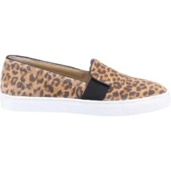 Hush Puppies Womens Tillie Slip On Leather Casual Shoes -BreezeSole Shoes Store hus632 leoprd 02