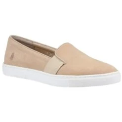Hush Puppies Womens Tillie Slip On Leather Casual Shoes -BreezeSole Shoes Store hus632 tannub 01