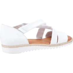 Hush Puppies Womens Gemma Espadrille Wedge Summer Sandals -BreezeSole Shoes Store hus688 white 05