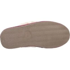 Hush Puppies Womens Arianna Star Slip On Faux Fur Slippers -BreezeSole Shoes Store hus693 brgndy 04