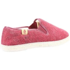 Hush Puppies Womens Recycled Cosy Warm Slip On Slippers -BreezeSole Shoes Store hus711 brgndy 03