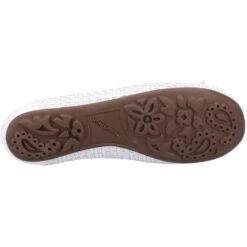 Hush Puppies Womens Janelle Woven Leather Ballerina Shoes -BreezeSole Shoes Store hus739 white 03