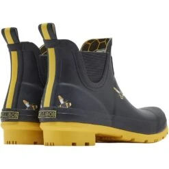 Joules Womens Wellibob Waterproof Short Wellington Boots -BreezeSole Shoes Store jou1441 blkmtlbees 04