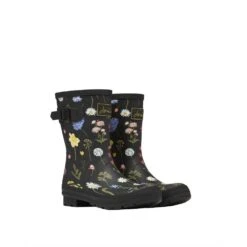 Joules Womens Molly Mid Height Chelsea Wellington Boots -BreezeSole Shoes Store jou1663 blkflo 03 1
