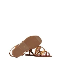 Joules Womens Roselle Luxe Leather Strappy Sandals -BreezeSole Shoes Store jou1928 ocelot 04