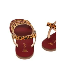 Joules Womens Roselle Luxe Leather Strappy Sandals -BreezeSole Shoes Store jou1928 ocelot 05