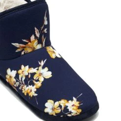 Joules Womens Cabin Warm Faux Fur Lined Comfortable Slippers -BreezeSole Shoes Store jou2035 nvyflr 02