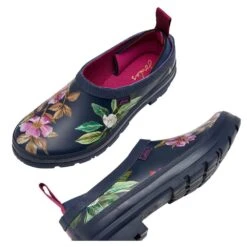 Joules Womens Pop On Slip On Clog Wellington Boots -BreezeSole Shoes Store jou2126 navflo 03