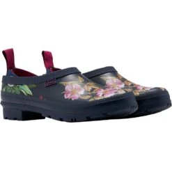 Joules Womens Pop On Slip On Clog Wellington Boots -BreezeSole Shoes Store jou2126 navflo 05