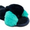 Joules Womens Mabelle Cross Strap Faux Fur Slider Slippers