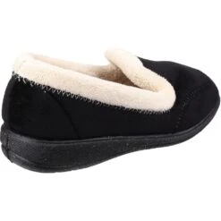 Mirak Womens/Ladies Maier Micro Fleece Memory Foam Textile Slippers -BreezeSole Shoes Store mir375 black 03