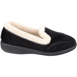 Mirak Womens/Ladies Maier Micro Fleece Memory Foam Textile Slippers -BreezeSole Shoes Store mir375 black 04