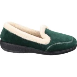 Mirak Womens/Ladies Maier Micro Fleece Memory Foam Textile Slippers -BreezeSole Shoes Store mir375 green 04