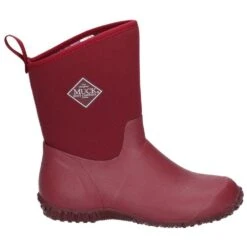 Muck Boots Womens Muckster II Slip On Short Wellington Boots -BreezeSole Shoes Store muc074 red 02