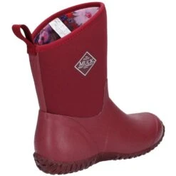 Muck Boots Womens Muckster II Slip On Short Wellington Boots -BreezeSole Shoes Store muc074 red 03