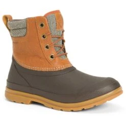 Muck Boots Womens Originals Duck Lace Wellingtons Wellies -BreezeSole Shoes Store muc122 tan 01