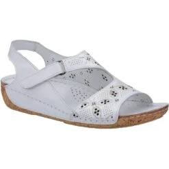 Riva Womens Barcelona Leather Summer Mule Sandals -BreezeSole Shoes Store riv012 white 01