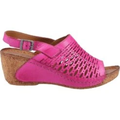 Riva Womens Wrexham Strap Wedge Sandals -BreezeSole Shoes Store riv039 fuchsi 04