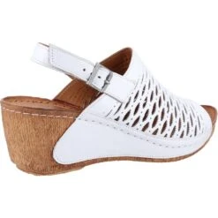Riva Womens Wrexham Strap Wedge Sandals -BreezeSole Shoes Store riv039 white 02