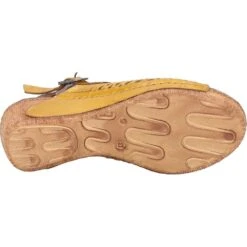 Riva Womens Wrexham Strap Wedge Sandals -BreezeSole Shoes Store riv039 yellow 03