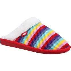 Rocket Dog Womens Rosie Rollo Fauz Fur Lined Slippers