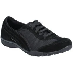 Skechers Womens Breathe-Easy-Weekend Wishes Lace Up Shoes