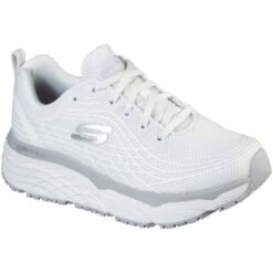 Skechers Womens Max Cushioning Elite Slip Resistant Shoes -BreezeSole Shoes Store ske1499 wht 01