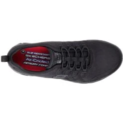 Skechers Womens Ghenter Srelt Slip Resistant Safety Shoes -BreezeSole Shoes Store ske1544 blk 05