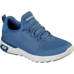 Skechers Womens Marsing Waiola Slip Resistant Safety Trainer -BreezeSole Shoes Store ske1960 blu 01