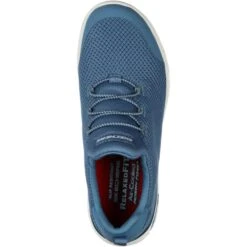 Skechers Womens Marsing Waiola Slip Resistant Safety Trainer -BreezeSole Shoes Store ske1960 blu 04