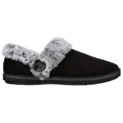 Skechers Womens Cozy Campfire Fresh Toast Slip On Slippers -BreezeSole Shoes Store ske1962 blk 05
