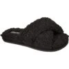 Skechers Womens Cozy Slide Crossover Sherpa Slip On Slippers