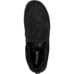 Skechers Mens Relaxed Fit Melson Willmore Slip On Slippers -BreezeSole Shoes Store ske2018 blk 05 1