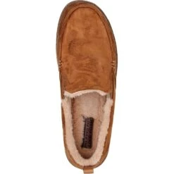 Skechers Mens Relaxed Fit Melson Willmore Slip On Slippers -BreezeSole Shoes Store ske2018 tan 05 1