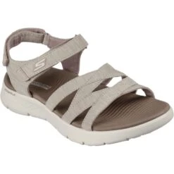 Skechers Womens Go Walk Flex Sunshine Strapped Sandals -BreezeSole Shoes Store ske2164 tpe 01