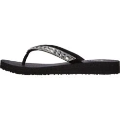 Skechers Womens Meditation Clear Waters Flip Flop Sandals -BreezeSole Shoes Store ske2166 bksl 04