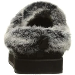 Skechers Womens/Ladies Keepsakes - Ice Angel Fluffy Trim Mule Slippers -BreezeSole Shoes Store ske502 blk 05
