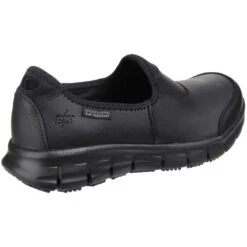 Skechers Womens/Ladies Sure Track Slip Resistant Slip On Work Safety Shoes -BreezeSole Shoes Store ske516 black 04