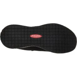 Skechers Womens Squad Slip Resistant Lace Up Safety Trainers -BreezeSole Shoes Store ske988 blk 04