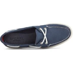 Sperry Womens Authentic Original Lace Up Leather Boat Shoes -BreezeSole Shoes Store spe018 navy 03