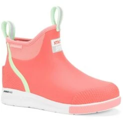 Xtratuf Womens Ankle Deck Boot Sport Wellington Boots -BreezeSole Shoes Store xtr018 coral 01