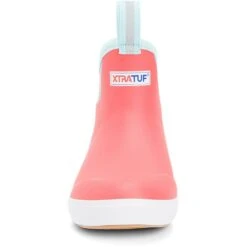 Xtratuf Womens Ankle Deck Eco Rubber Wellington Boots -BreezeSole Shoes Store xtr020 coral 06